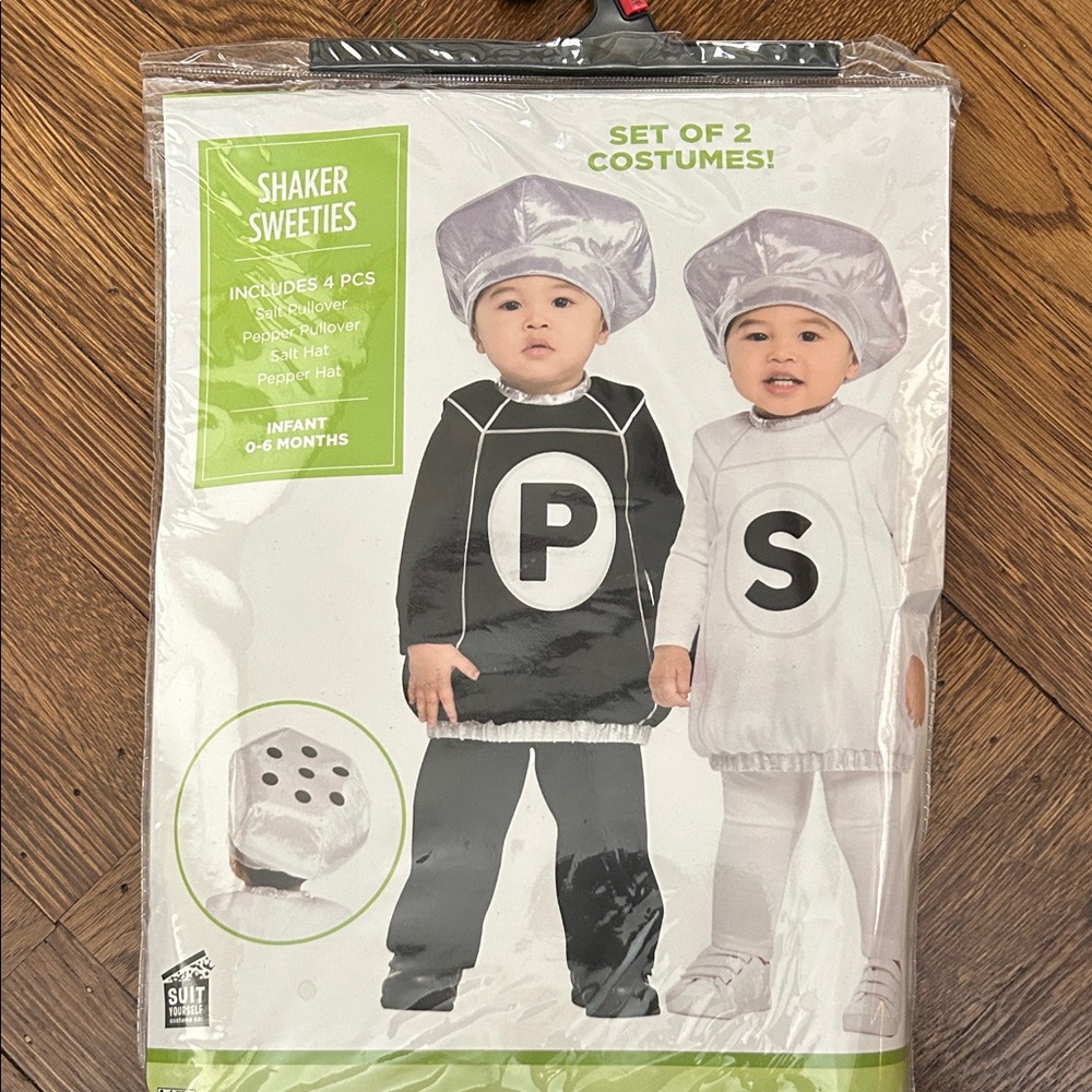 Salt and Pepper Costume Set - Black and White (set of 2 costumes )